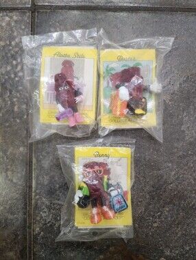 Vintage California Raisins Hardees Figures Lot Of 3 New- Benny, Buster, Aletta